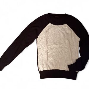 Material Girl Black and White Sequin Sweater